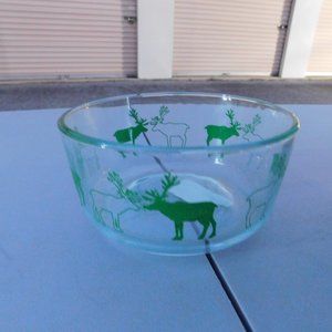 Pyrex Dish with Green Moose